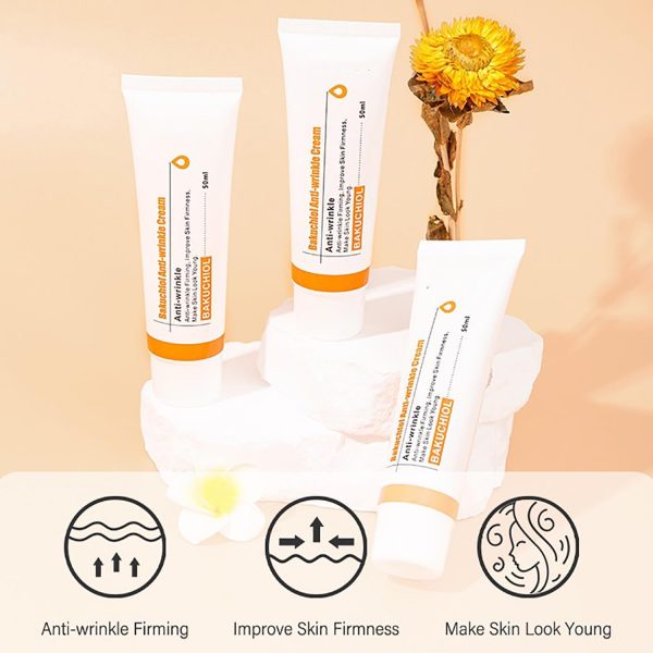 ⁦L'ANGOLO Bakuchiol Anti-wrinkle Cream 50ml, Anti-Aging, Collagen Boosting, Wrinkle Reducing, Brightening, with Bakuchiol, Maltitol, Mannitol⁩ - الصورة ⁦3⁩