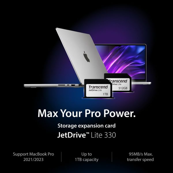 ⁦Transcend 512GB JetDrive Lite 330 MacBook Pro 14" & 16" 2021 & MacBook Pro Retina Display 13" 12-E15 TS512GJDL330⁩ - الصورة ⁦2⁩