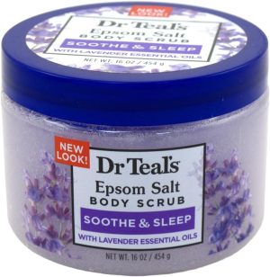 Dr Teal's Exfoliate and Renew Epsom Salt Body Scrub with Lavender 454 g