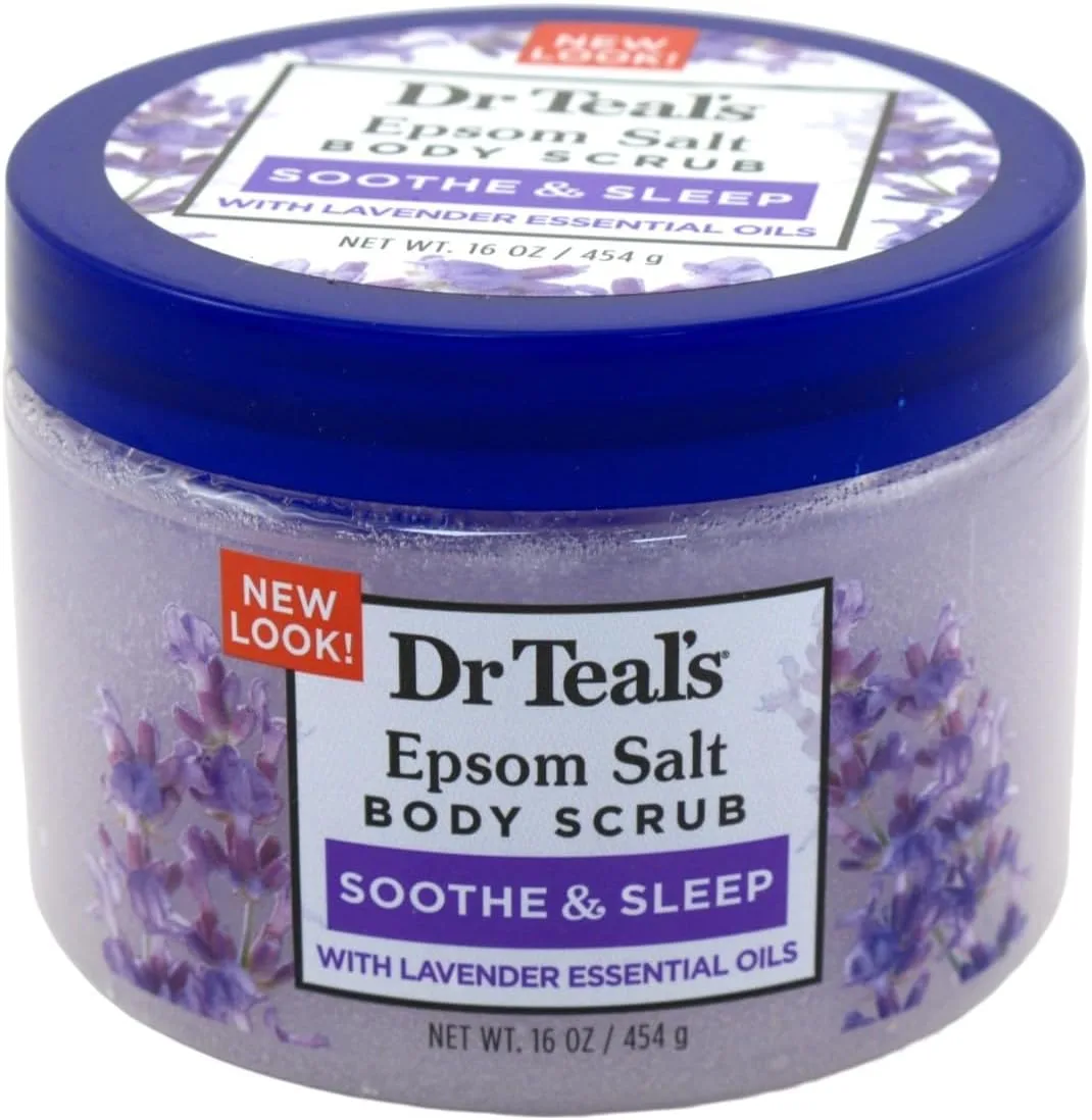 Dr Teal's Exfoliate and Renew Epsom Salt Body Scrub with Lavender 454 g