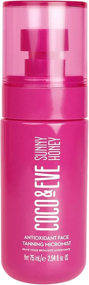 Coco & Eve Antioxidant Face Tanning Micromist. Sunless Self Tanning Face Mist with Antioxidants to Boost Hydration. Quick, Flawless, Streak Free Face Tan. (2.54 fl oz) / (75ml)