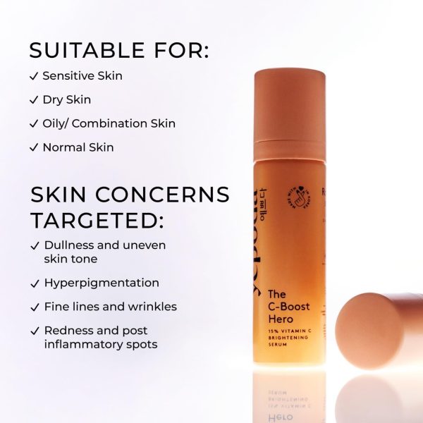⁦YEPODA - THE C-BOOST HERO - 15% Vitamin C Brightening Serum. Powerful Serum with 15% Vitamin C and Other Power Active Ingredients (30 ml)⁩ - الصورة ⁦3⁩