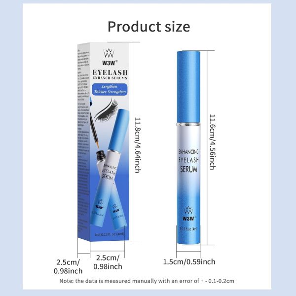 ⁦Azonee Lash Serum, Eyelashes Serum for Eyelash & Eyebrow Growth, 4ml Rapid Eyelash Growth Enhancing Serum, Lash Serum for Eyelash Enhance, Gentle Formula for Longer, Fuller, and Thicker Lashes & Brows⁩ - الصورة ⁦8⁩