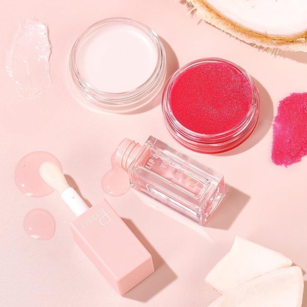 ⁦NALACAL Lip Care Kit, 3 Pcs Moisturizing Lip Mask, Exfoliating Lip Scrub and Lip Glow Oil, Shiny and Nourishing Lips, Dry Lips Treatment, Lip Care Plumping Makeup Set⁩ - الصورة ⁦5⁩
