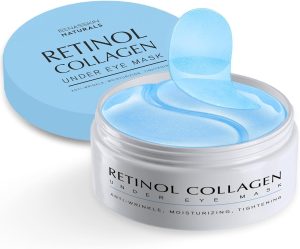 Enaskin Naturals Under Eye Patches for Dark Circles: 30 Pairs Retinol Collagen Eye Gels Mask - Reduce Wrinkles Puffy & Bags - Skin Treatment Pads - Anti Aging Moisturizer For Women Gift (Blue)