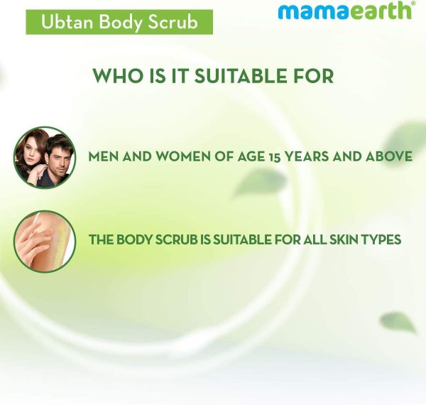 ⁦Mamaearth Ubtan Body Scrub for Men & Women 200g | With Turmeric, Saffron & Walnut Beads - Removes Sun Tan⁩ - الصورة ⁦6⁩