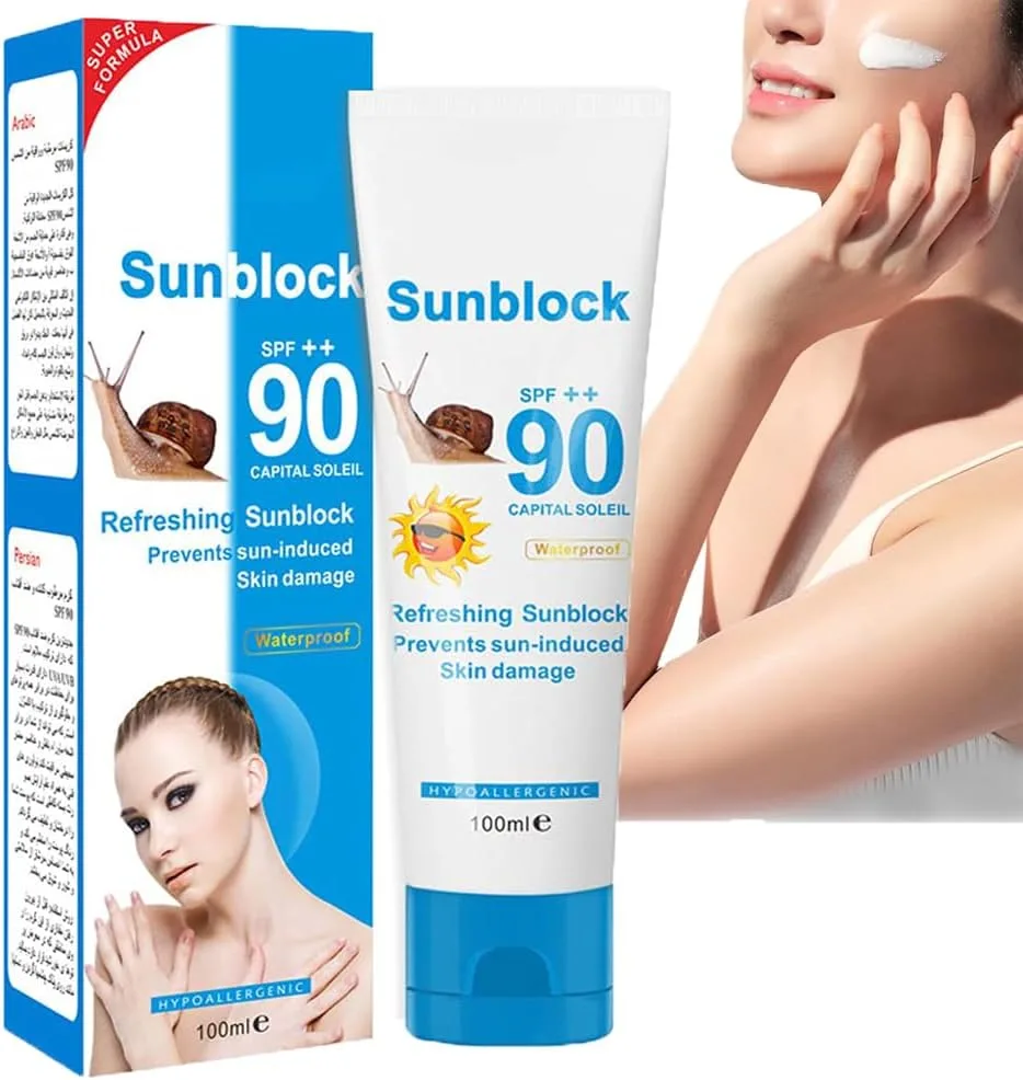 Azonee Sunscreen Cream SPF90PA++,Protection Face Cream Disaar Sunblock 90++ Protective Cream Pigmentation, Undamage Ultra Sunscreen, Daily Use, Travel for All Skin Type 100g