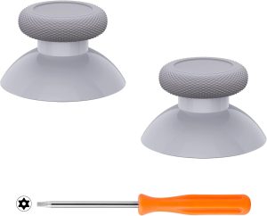 eXtremeRate Replacement Thumbsticks for Xbox Core Wireless Controller, Joysticks Repair Kit for Xbox Series X/S Controller, Custom Analog Stick Buttons for Xbox One S/X/Elite - New Hope Gray