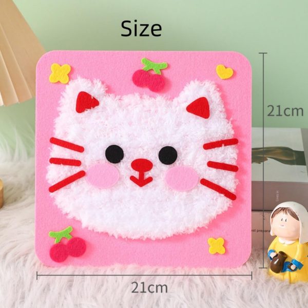 ⁦3-in-1 Animal Embroidery Kit for Kids - DIY Felt Sewing Craft Set with Frog, Duck & Bear Designs - Complete Beginner Stitching Project with Pre-Cut Felt & Stickers⁩ - الصورة ⁦3⁩
