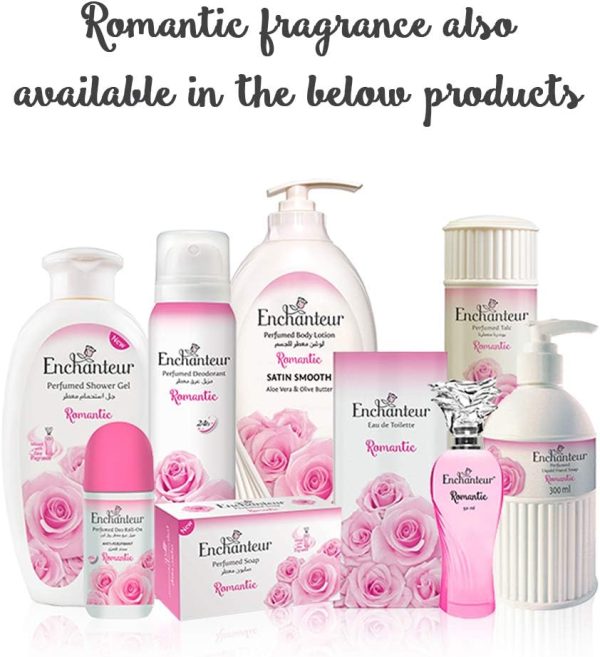⁦Enchanteur Talcum Powder, Romantic & Alluring, 2 X 250 gm⁩ - الصورة ⁦4⁩