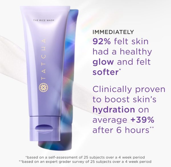 ⁦TATCHA The Rice Wash | Soft Cream Facial Cleanser Washes Away Buildup Without Stripping Skin For A Soft, Luminous Complexion | 4 oz⁩ - الصورة ⁦6⁩