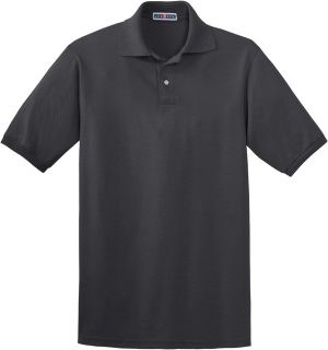 Jerzees Men's Short Sleeve Polo Shirts, Cotton Blend, Two Button Closure, Regular Fit, Sizes S-5x