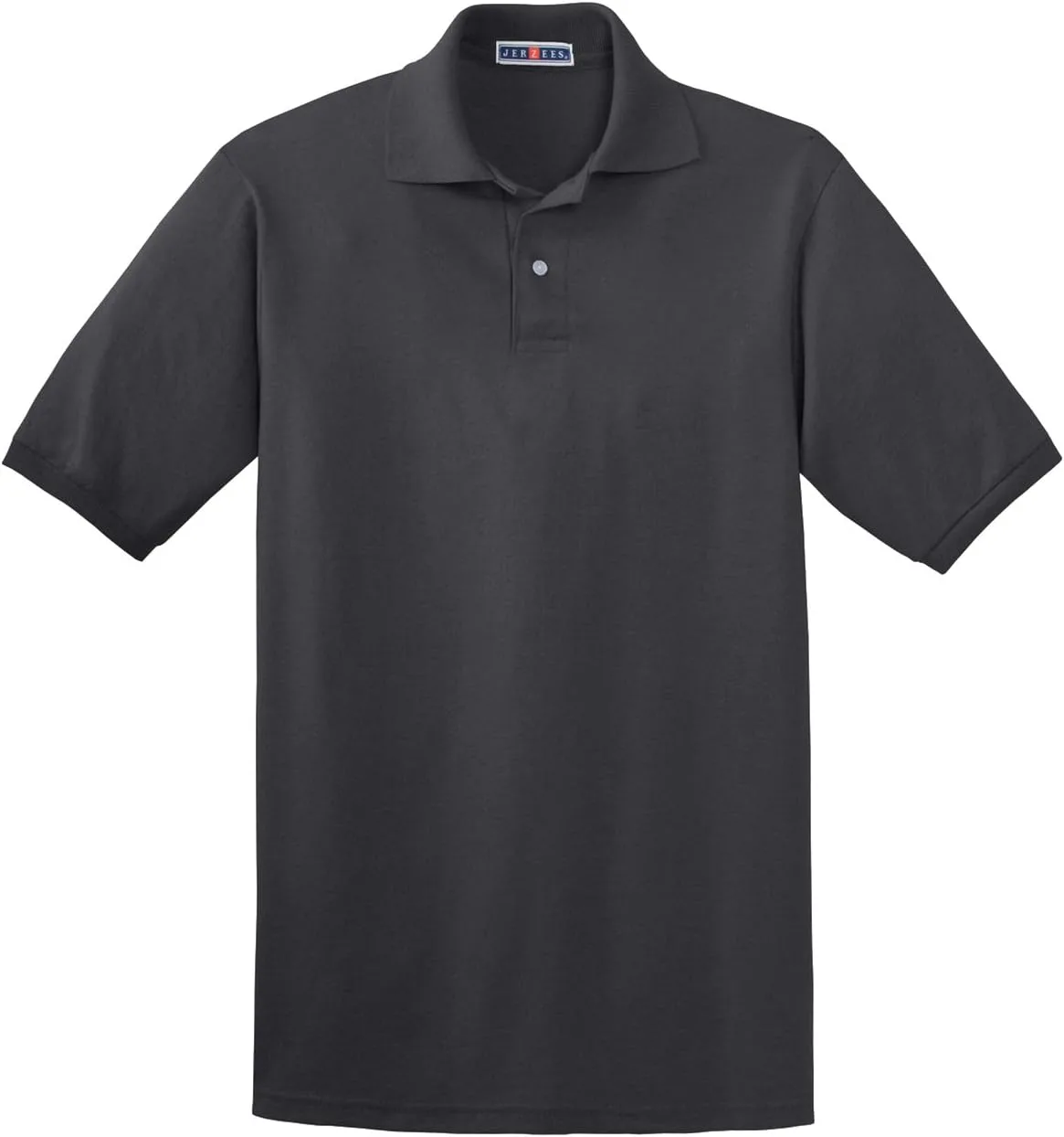 Jerzees Men's Short Sleeve Polo Shirts, Cotton Blend, Two Button Closure, Regular Fit, Sizes S-5x