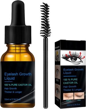 Salasabil Eyelash Nourishing Liquid,Eyelash Growth Serum Organic Castor Oil Eyelash Serum,Rapid Growth Strengthening Eyelash (1 pc)