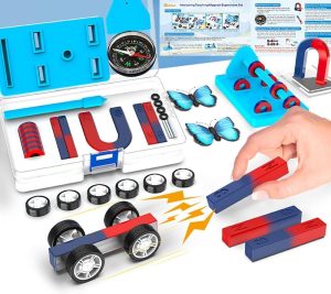 Labs Junior Science Magnet Set, for Education Science Experiment Tools, Physics Toys for Kids, Icluding Bar/Ring/Horseshoe/Compass Magnets