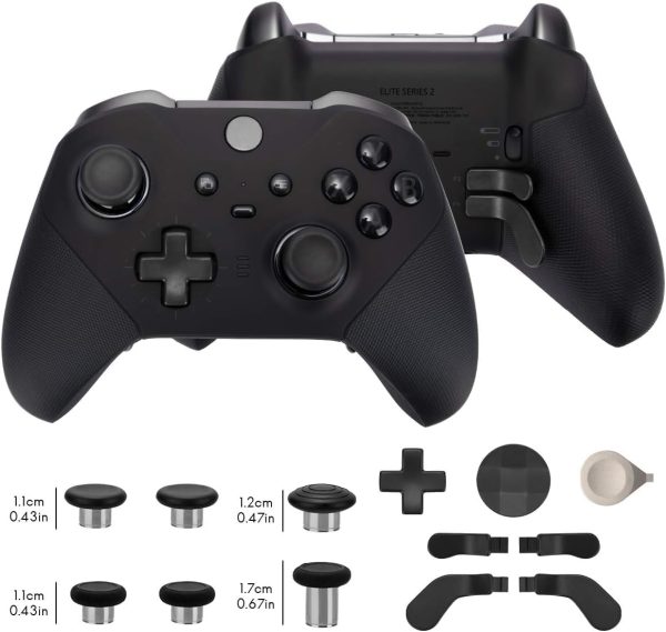 ⁦XICEN 13 in 1 Metal Thumbsticks for Xbox One Elite Series 2, Elite Series 2 Controller Accessory Parts, Gaming Accessory Replacement, Metal Mod 6 Swap Joysticks, 4 Paddles, 2 D-Pads, 1 Tool Black⁩ - الصورة ⁦2⁩