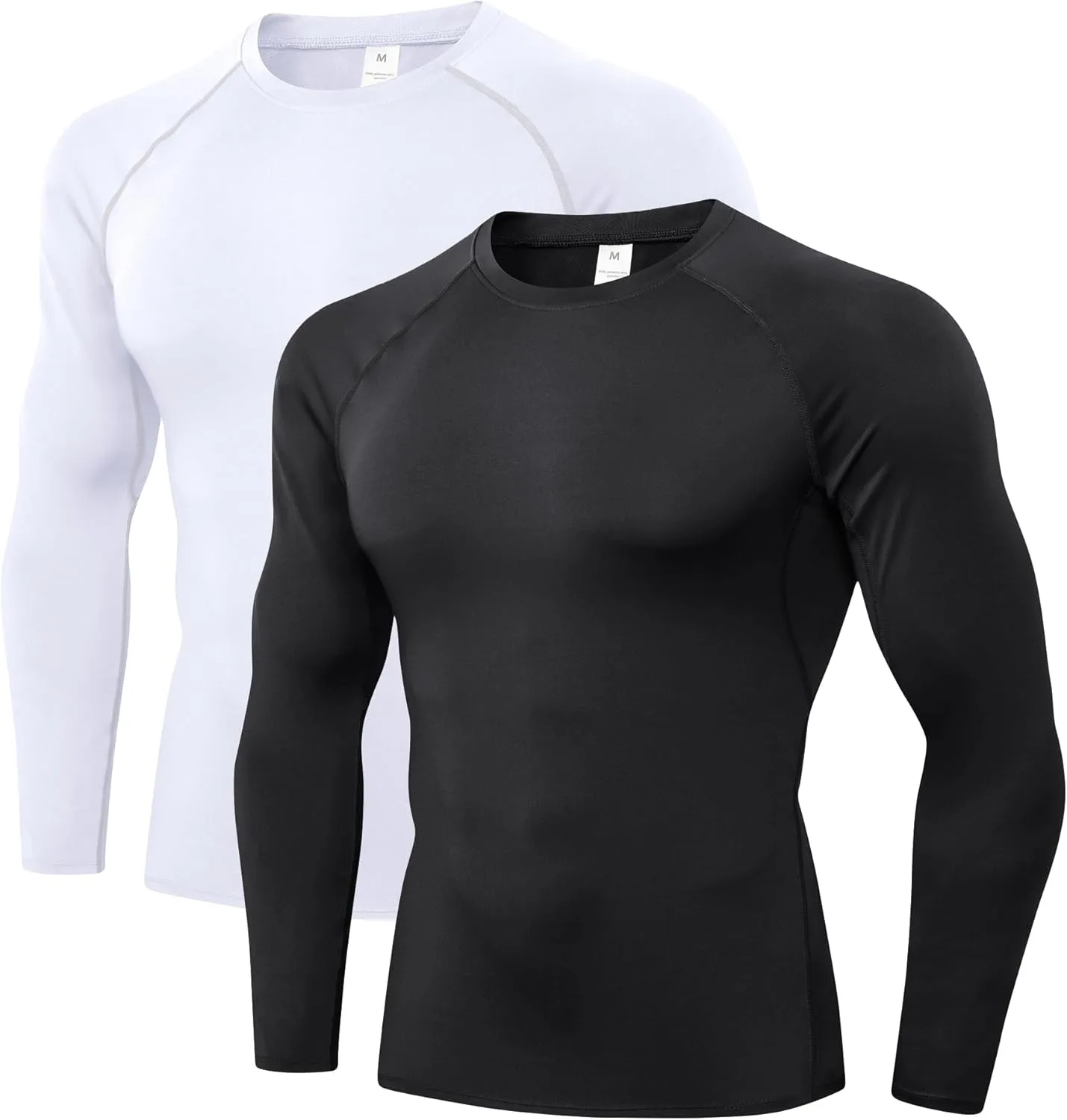 Men's Compression Shirts Long Sleeve Athletic Workout Tops Gym Undershirts Active Sports Baselayers