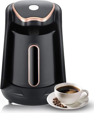 Saraele Turkish Coffee Maker Coffee Machine with 250ml/1 Cup Coffee Pot Single Serve Espresso Maker 600W Heating Coffee Pot 5 Minute Quick Making with Induction -drip Function ﻿