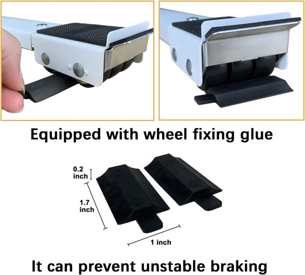 ⁦Appliance Rollers Heavy Duty, Extendable Appliance Rollers Mobile Washing Machine Base Easily Move Washing Machines, Dryers, Refrigerators, Furniture, Stand Hold Up to 300kgs⁩ - الصورة ⁦5⁩