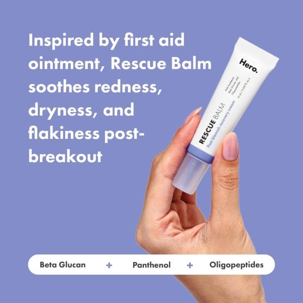 ⁦Hero Cosmetics Rescue Balm, Post Blemish Recovery Cream (0.507fl.oz / 15ml)⁩ - الصورة ⁦3⁩