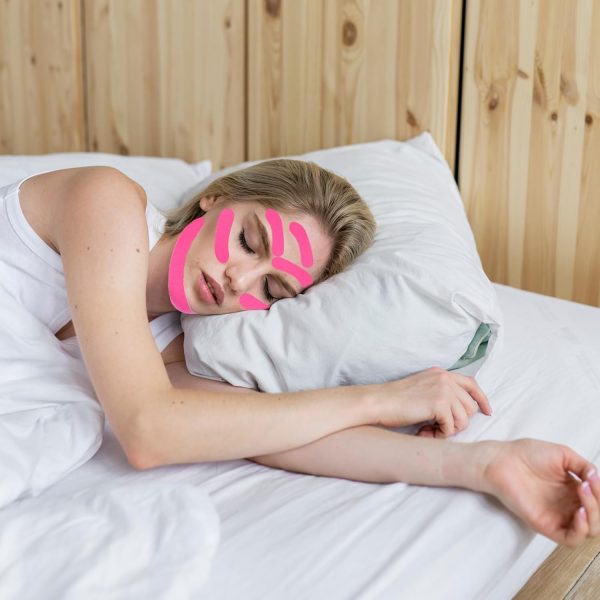 ⁦Hepiide 2 Pcs Wrinkles Face Patches,Face Stickers Neck Eye Do-uble Ch-in Lift V Shape Refill Tapes Thin Skin Care,High Ela-s-tic-ity Wr-i-nk-le Patches Tape Face Skin Lifting Tape (Pink)⁩ - الصورة ⁦6⁩