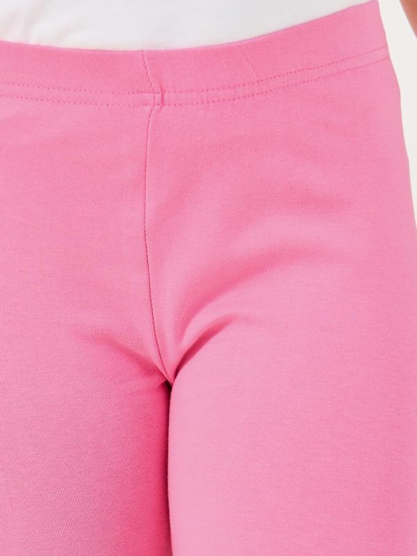 ⁦Styli Girls Solid Elastic Waistband Cotton Leggings⁩ - الصورة ⁦4⁩