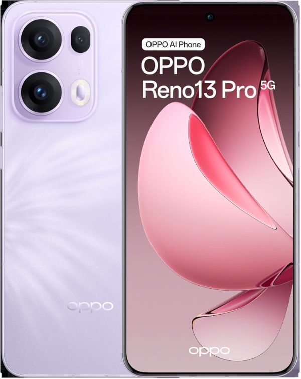 ⁦Oppo Reno13 Pro Dual-SIM 512GB ROM + 12GB RAM (GSM Only | No CDMA) Factory Unlocked 5G Smartphone (Mist Lavender) - International Version⁩ - الصورة ⁦9⁩