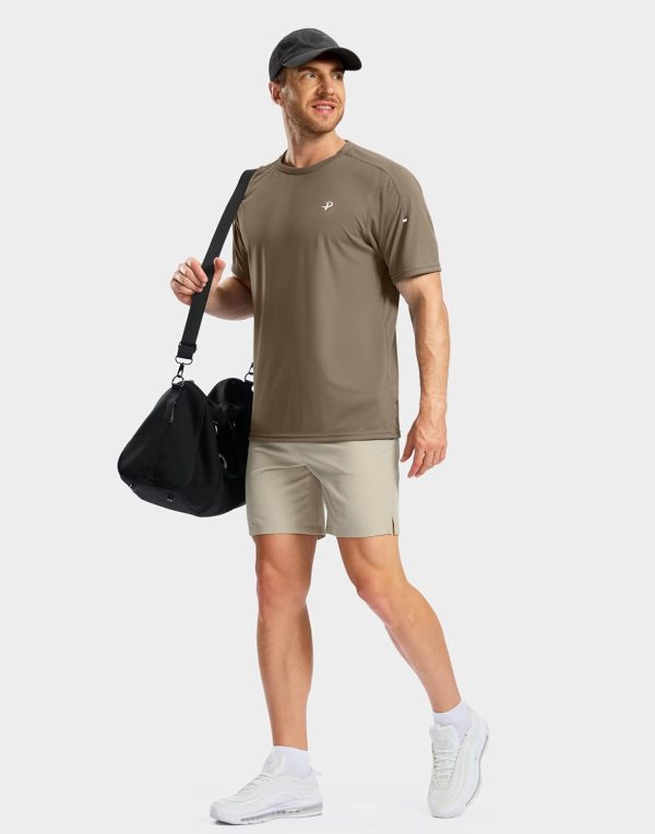 ⁦Pudolla Men's Workout Running T-Shirts Lightweight Quick Dry Athletic Gym Shirts for Men Short Sleeve Sport Tee Tops⁩ - الصورة ⁦7⁩