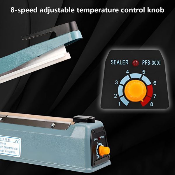⁦Impulse Heat Sealer, Portable Hand Held Heat Crimper Sealer, Plastic Film Bag Manual Sealing Machine, Plastic Bag Sealer, for Foil Bag Kraft Bag, Mylar Bag 400mm⁩ - الصورة ⁦2⁩