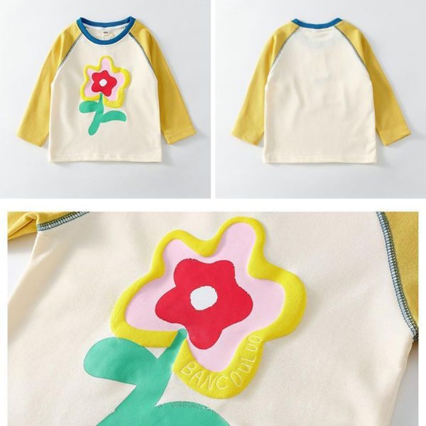 ⁦L&Wen Girls Crewneck Raglan Long Sleeves T-shirt⁩ - الصورة ⁦4⁩
