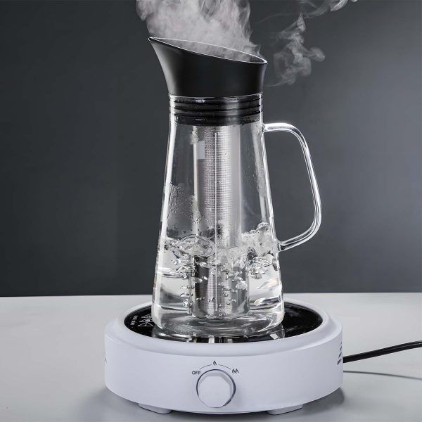 ⁦Azonee Cold Brew Coffee Maker, 1400ml Iced coffee maker Machine, with Removable 304 Stainless Steel Fine Mesh Infuser, Cold Brew Coffee Iced Hot Tea Maker, Cold Brew Tea and Fruit Infused Water⁩ - الصورة ⁦6⁩