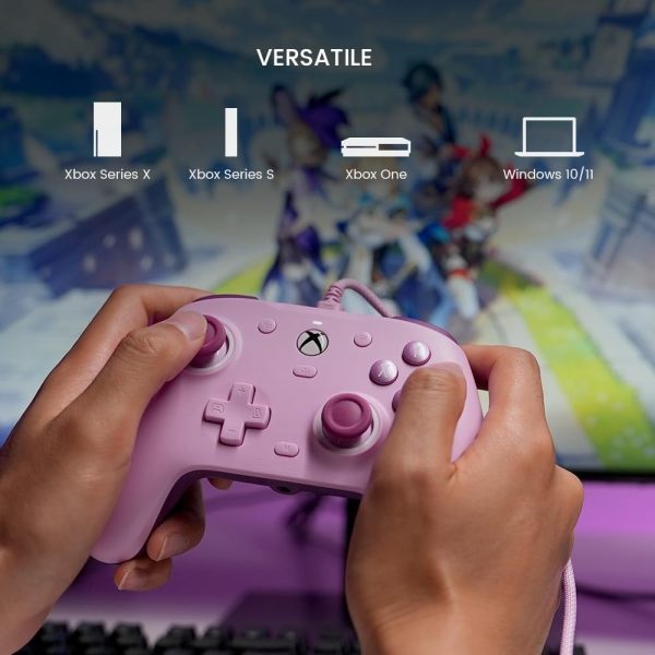 ⁦GameSir G7 SE Wired Controller for Xbox Series X|S, Xbox One & Windows 10/11, Plug and Play Gaming Gamepad with Hall Effect Joysticks/Hall Trigger, 3.5 mm Audio Jack （Purple）⁩ - الصورة ⁦7⁩