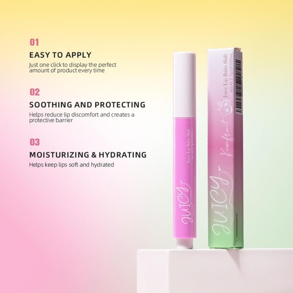 ⁦NALACAL 2 Pack Juicy Lip Balm Shift - Fruit Flavored Moisturizing and Glossy Lip Care, Lip Plumper, Tint, Balm, Lip Gloss Cute, Glow, Korean, Moisturizing Hydrating Lip Balm, For Women Girls⁩ - الصورة ⁦9⁩