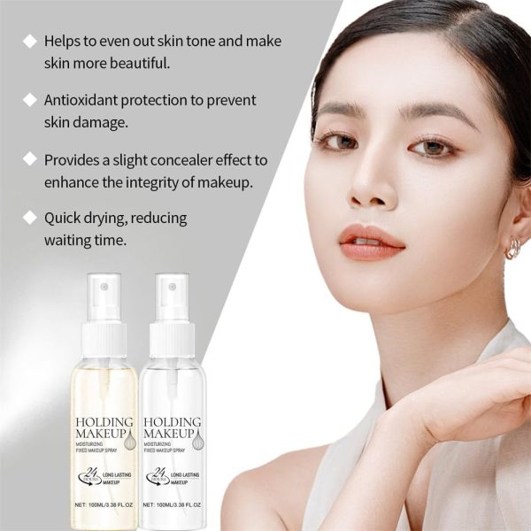 ⁦Azonee Concealer Setting Spray, Hydrating & Long-Lasting Dewy Glow Fixing Spray, Transfer-Proof, Lightweight and Breathable, Paraben Free & Vegan (White)⁩ - الصورة ⁦4⁩