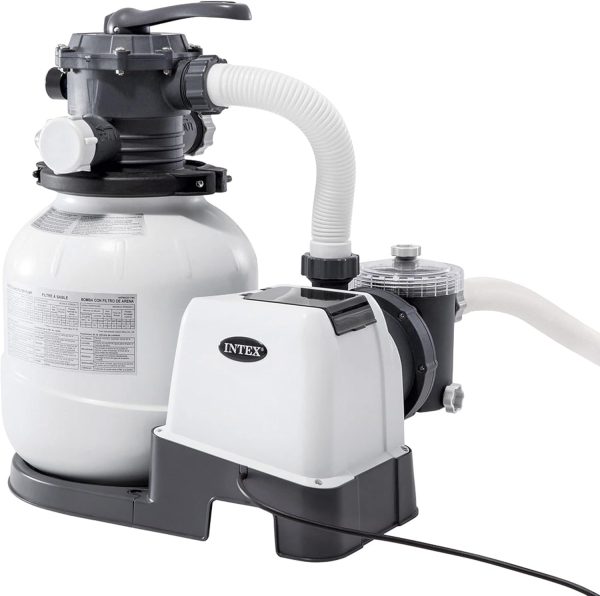 ⁦Intex Power Steel Rectangular Frame Pool Set+ Filter Pump+Ladder+Dispenser, Size ‎366 x 732 x 132 cm⁩ - الصورة ⁦3⁩