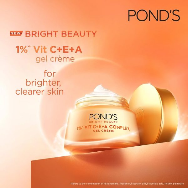 ⁦POND'S Bright Beauty 1% Vit C+E+A Gel Crème 50g⁩ - الصورة ⁦4⁩