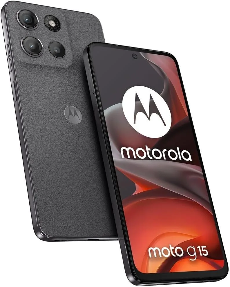 Motorola Moto G15 Dual-SIM 128GB ROM + 4GB RAM (GSM Only | No CDMA) Factory Unlocked 4G/LTE Smartphone (Gravity Grey) - International Version