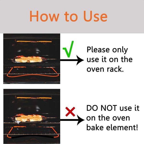 ⁦ELECDON Oven Rack Shields, 4 Pack Heat Resistant Silicone Oven Rack Cover 14 Inches Long Oven Rack Edge Protector, Protect Against Burns and Scars Protector Hot Strip (Black)⁩ - الصورة ⁦3⁩