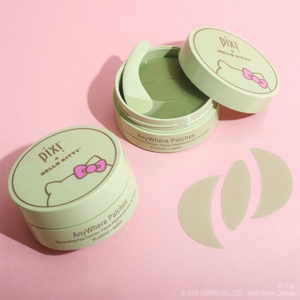 ⁦Pixi + Hello Kitty AnyWhere Multipurpose Hydrogel Patches, Hyaluronic, Caffeine & Retinol For Under Eyes, Revitalize Eye Area, 45 pairs / 90 Patches⁩ - الصورة ⁦2⁩