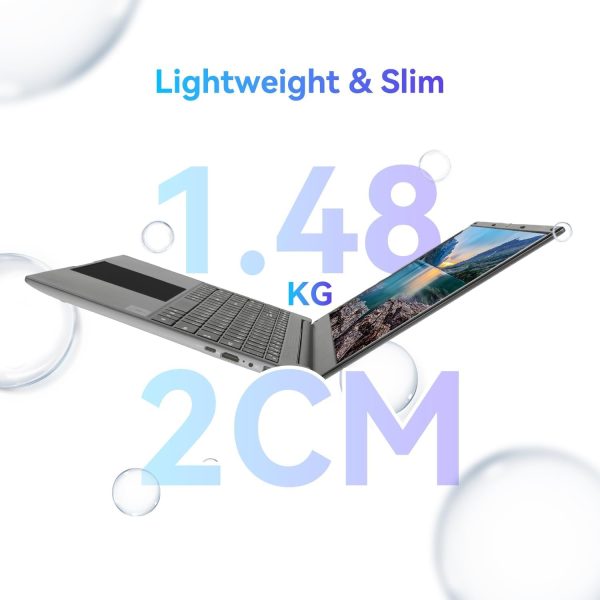 ⁦16" Laptop, Dual-Core Intel Celeron N4000 CPU, 6GB DDR4L RAM 256GB SSD, FHD IPS Screen, Windows 10 Laptop Computer with Stereo Speakers, Webcam, Dual Band-WiFi, BT4.2⁩ - الصورة ⁦8⁩