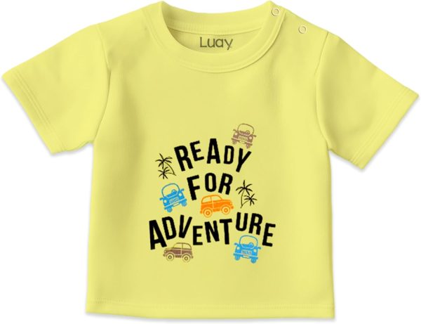 ⁦LUAY 100% Organic Cotton T-Shirts for Boys & Girls Festive Short Sleeve Styles in Vibrant Colors and Patterns for Kids and Toddlers_Regular Fit⁩ - الصورة ⁦2⁩