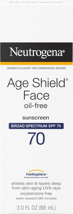 Neutrogena Age Shield Anti-Oxidant Sunscreen Face Lotion with Broad Spectrum SPF 70 (3fl. oz)