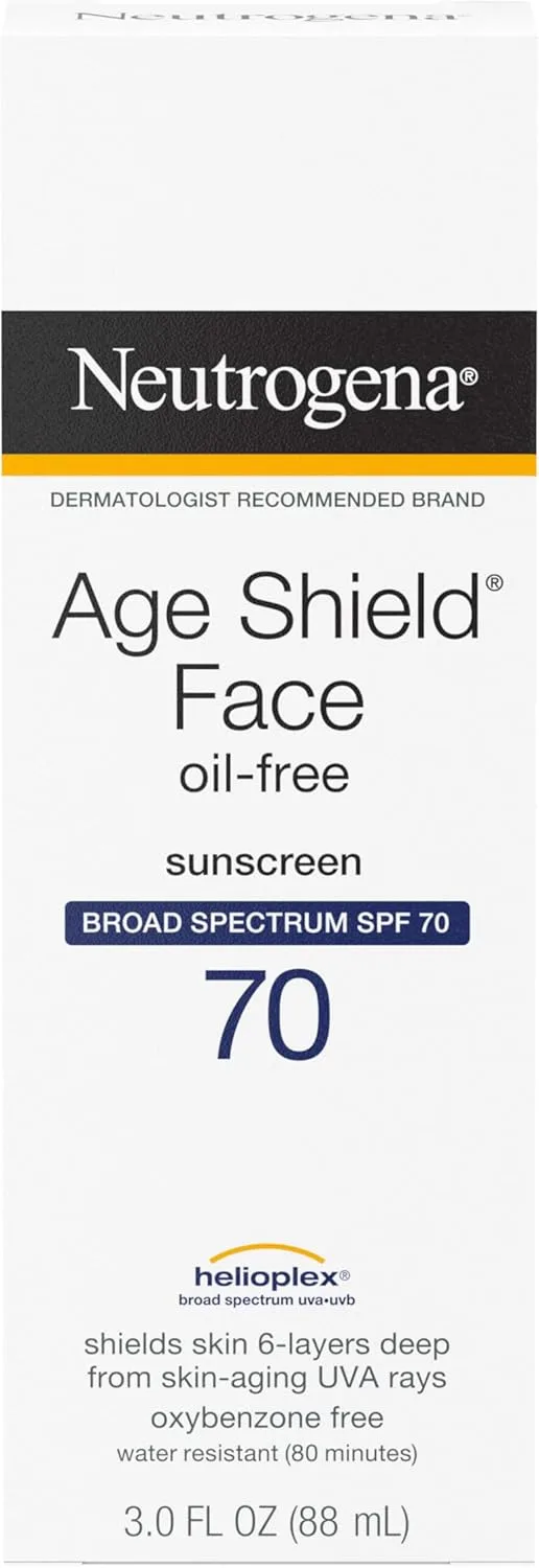 Neutrogena Age Shield Anti-Oxidant Sunscreen Face Lotion with Broad Spectrum SPF 70 (3fl. oz)