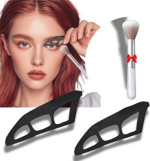 YelaJoy Eyetour Eyeshadow Tool - 2-Pack Eye Makeup Aid & Eyeliner Template, Quick Make-Up Stencils with Brush for Perfect Eye Looks