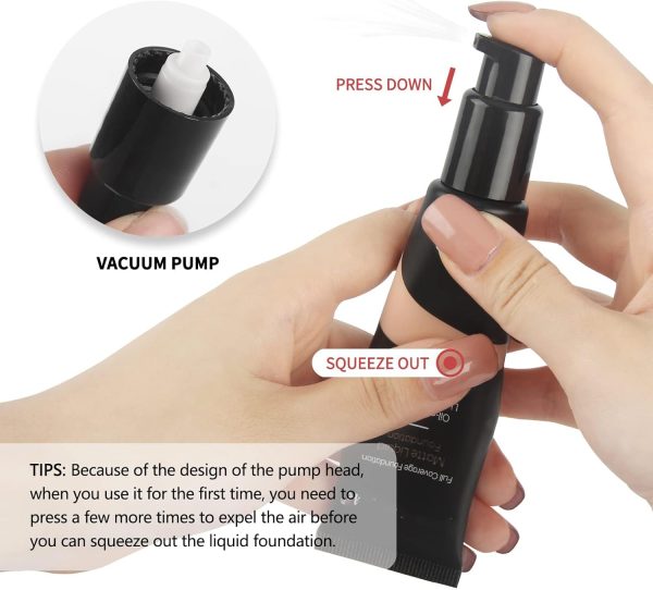 ⁦Excefore Matte Oil Control Concealer Foundation Flawless Soft Long Lasting Foundation Makeup, Strong Concealer Foundation for Oily Acne Skin, Waterproof Full Coverage Face Makeup, 1fl.oz (#102 Nude)⁩ - الصورة ⁦7⁩