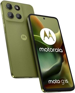 Motorola Moto G15 Dual-SIM 128GB ROM + 4GB RAM (GSM Only | No CDMA) Factory Unlocked 4G/LTE Smartphone (Iguana Green) - International Version