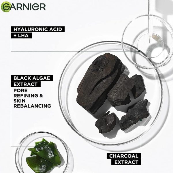 ⁦Garnier Skin Naturals Face Serum Sheet Mask (2 Each Of Light Complete, Charcoal, Sakura, Hydrabomb and Hydrabomb ) 421g (Pack of 10)⁩ - الصورة ⁦4⁩