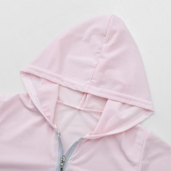 ⁦Toddler Sun UV Protection Hoodie, Kids Jacket Clothing, Lightweight Breathable Summer Jacket, Summer Cool Hoodie, Thin Hoodie, Long Sleeve UPF50+, Suitable for Girl Daily Wear 2-8 Years⁩ - الصورة ⁦7⁩