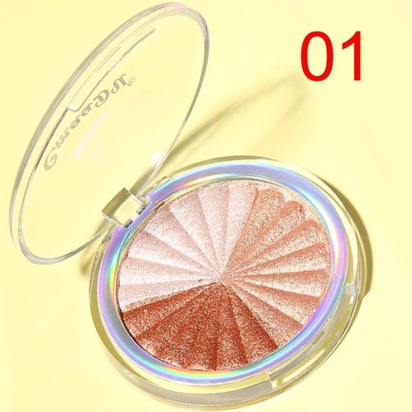 ⁦Azonee Shimmer Highlight Palette, Highlighter Palette for Face Cheek, Facial Bronzers Illuminator Bright 8 Color Baked Powder, Glow Metallic Glitter Brighten- Shape, Contour & Highlight Face⁩ - الصورة ⁦6⁩