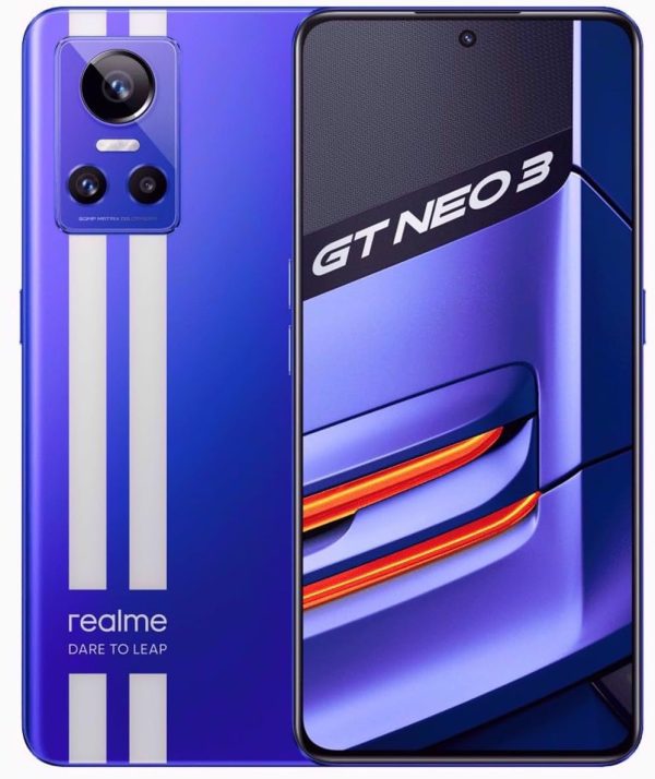 Realme GT Neo 3 80W Dual-SIM 256GB ROM + 8GB RAM (GSM Only | No CDMA) Factory Unlocked 5G Smartphone (Nitro Blue) - International Version